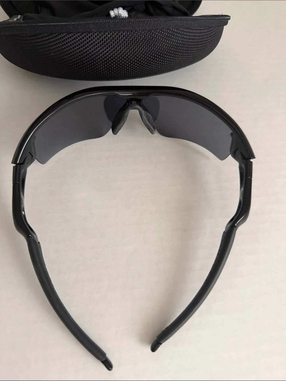 Oakley Black Shield Sunglasses with Black Hard Case